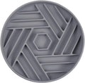 Silicone Slow Feeder Dog Bowl with Suction Cup Base (Grey)
