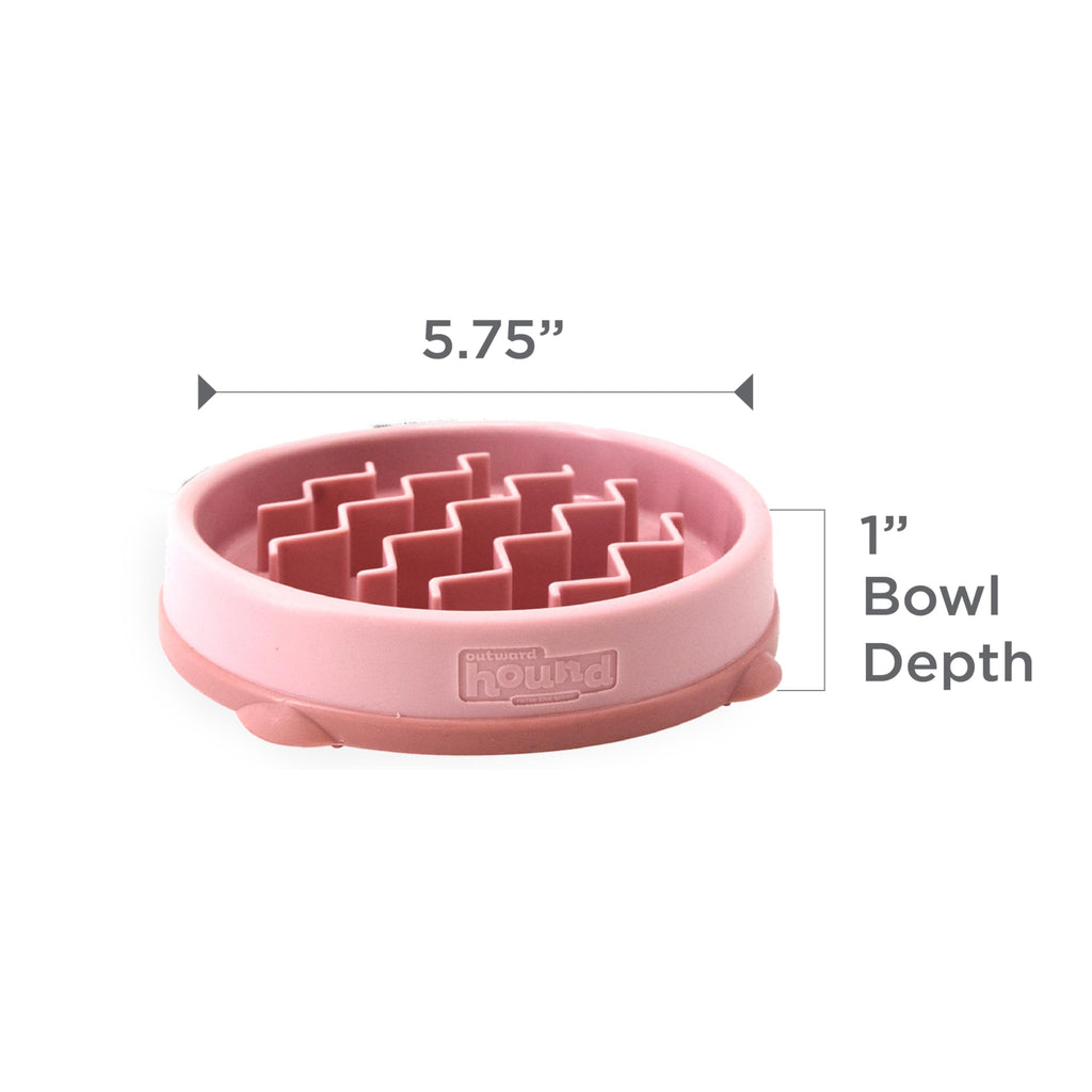 Fun Feeder Slo Bowl – Large 4‑Cup Capacity, Slow Feeding, Medium to Large Dogs, Non‑Slip, Turquoise, Drop Pattern