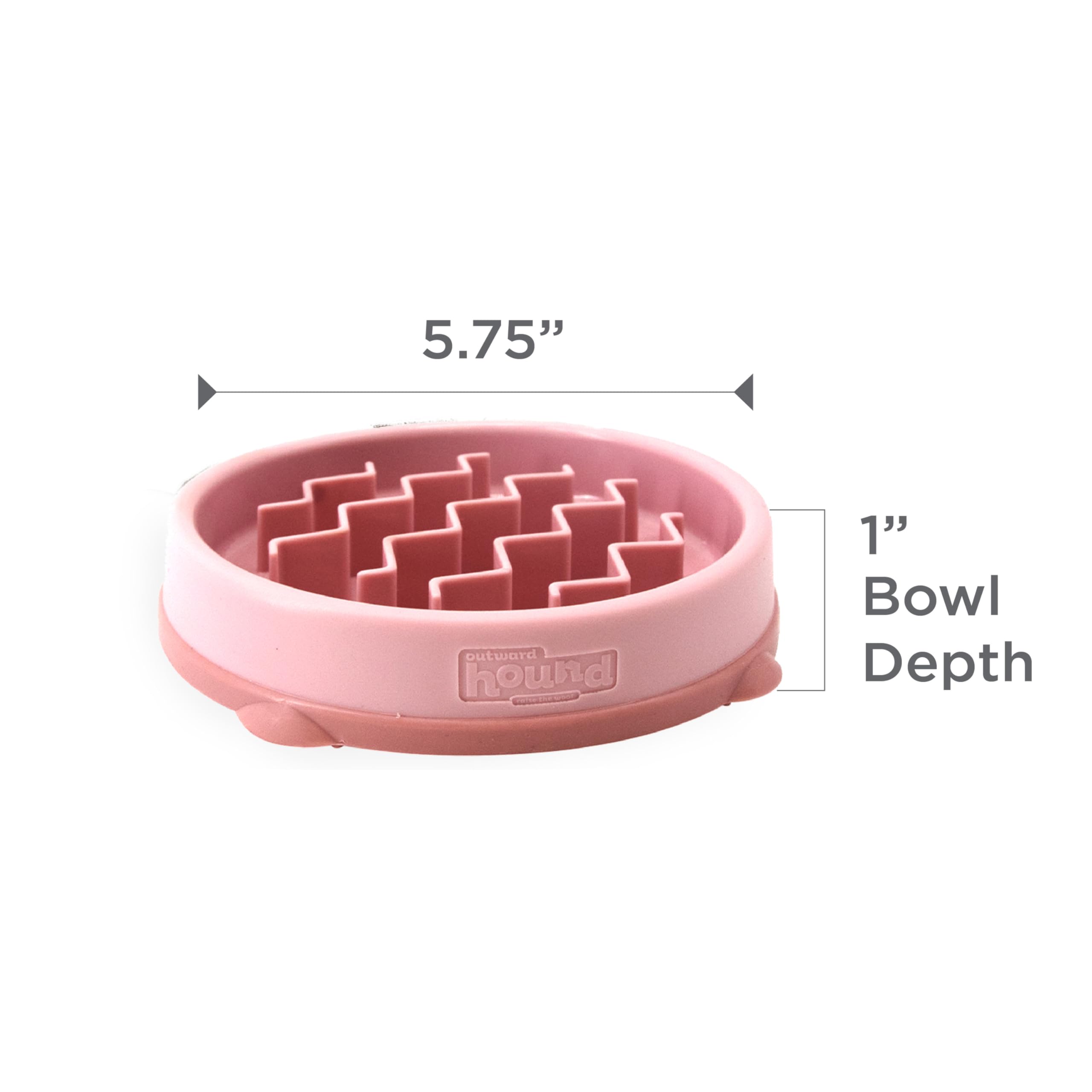 Fun Feeder Slo Bowl – Large 4‑Cup Capacity, Slow Feeding, Medium to Large Dogs, Non‑Slip, Turquoise, Drop Pattern