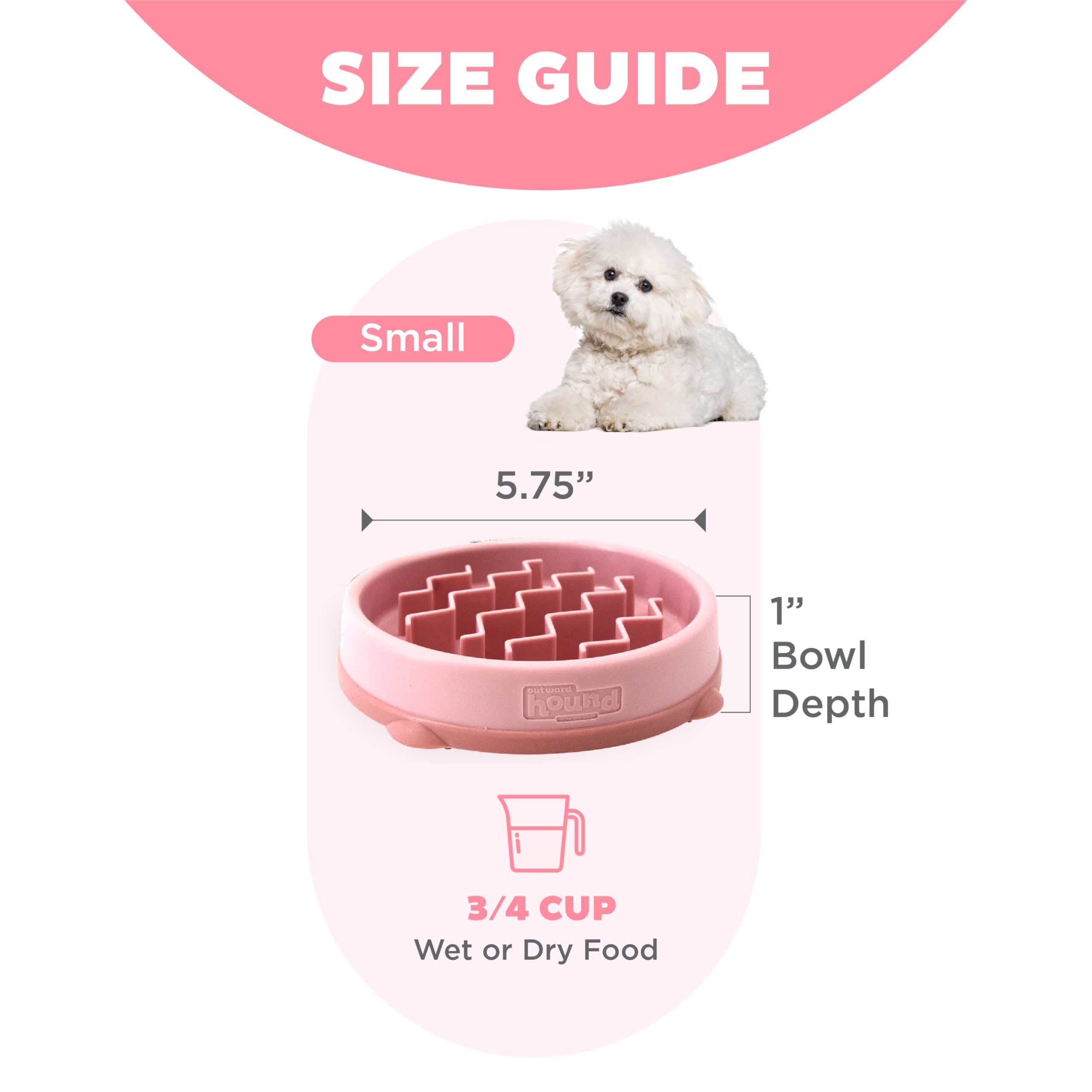 Fun Feeder Slo Bowl – Large 4‑Cup Capacity, Slow Feeding, Medium to Large Dogs, Non‑Slip, Turquoise, Drop Pattern