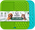 Pet Lick Mat for Dogs and Cats, BPA-Free Silicone (Grass Green, Teal)