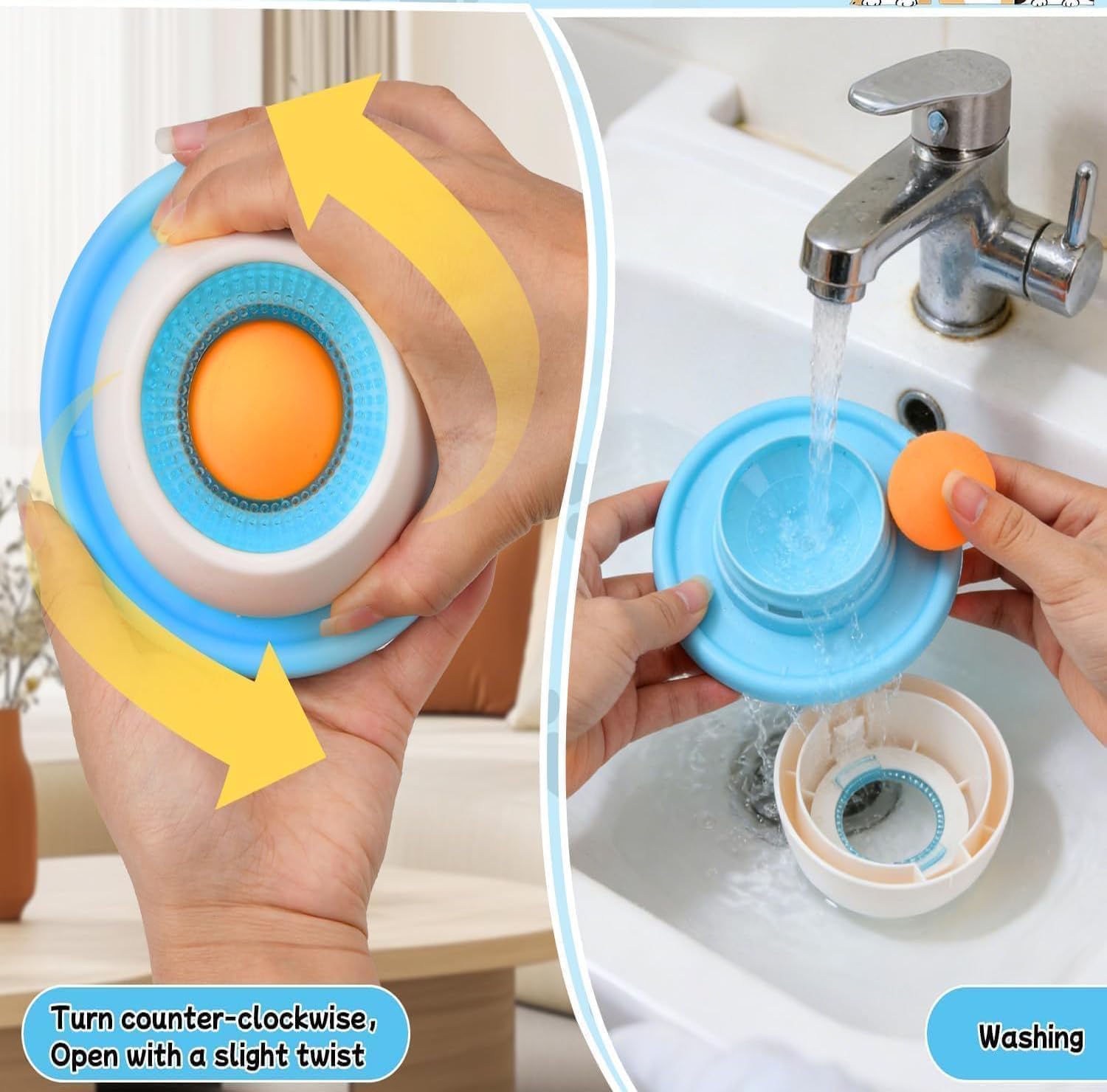 Dog Lick Bowl Roller Ball,Dog Licking Ball Bowl,Slow Feeder Bowl for Food Dispensing,Enhance Your pet's Mental abilities(Blue)