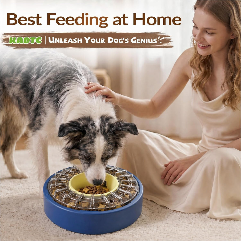 KADTC Adjustable 5-60 Min Slow Feeder Dog Bowl & Puzzle Feeder Anti-Gulping