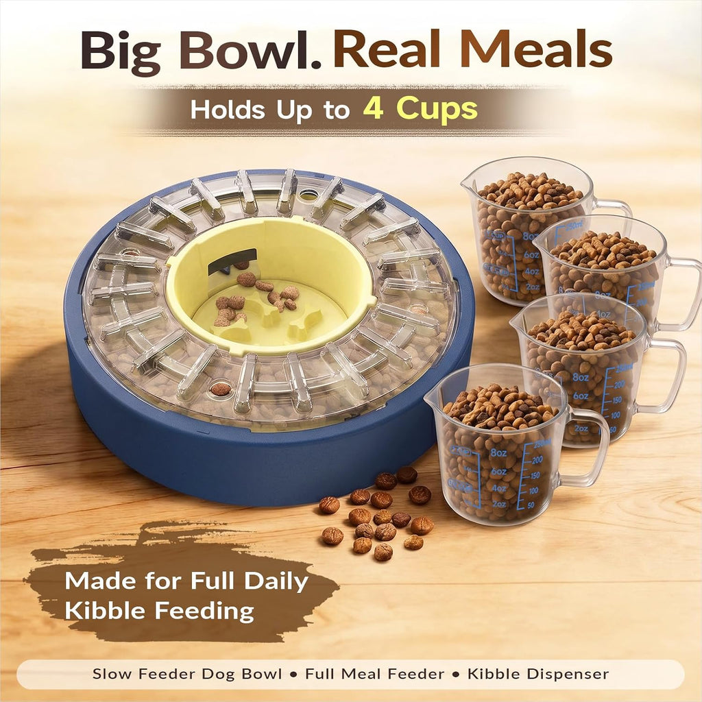 KADTC Adjustable 5-60 Min Slow Feeder Dog Bowl & Puzzle Feeder Anti-Gulping