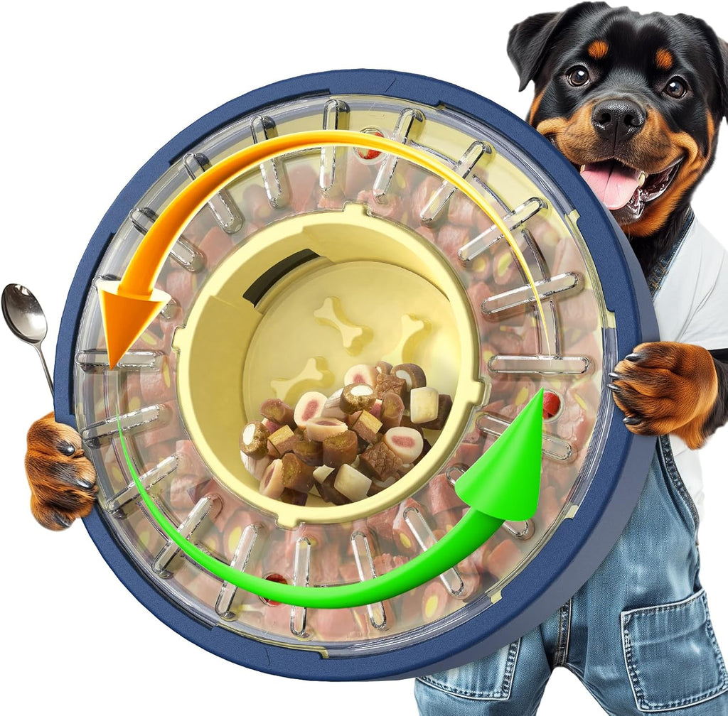 KADTC Adjustable 5-60 Min Slow Feeder Dog Bowl & Puzzle Feeder Anti-Gulping
